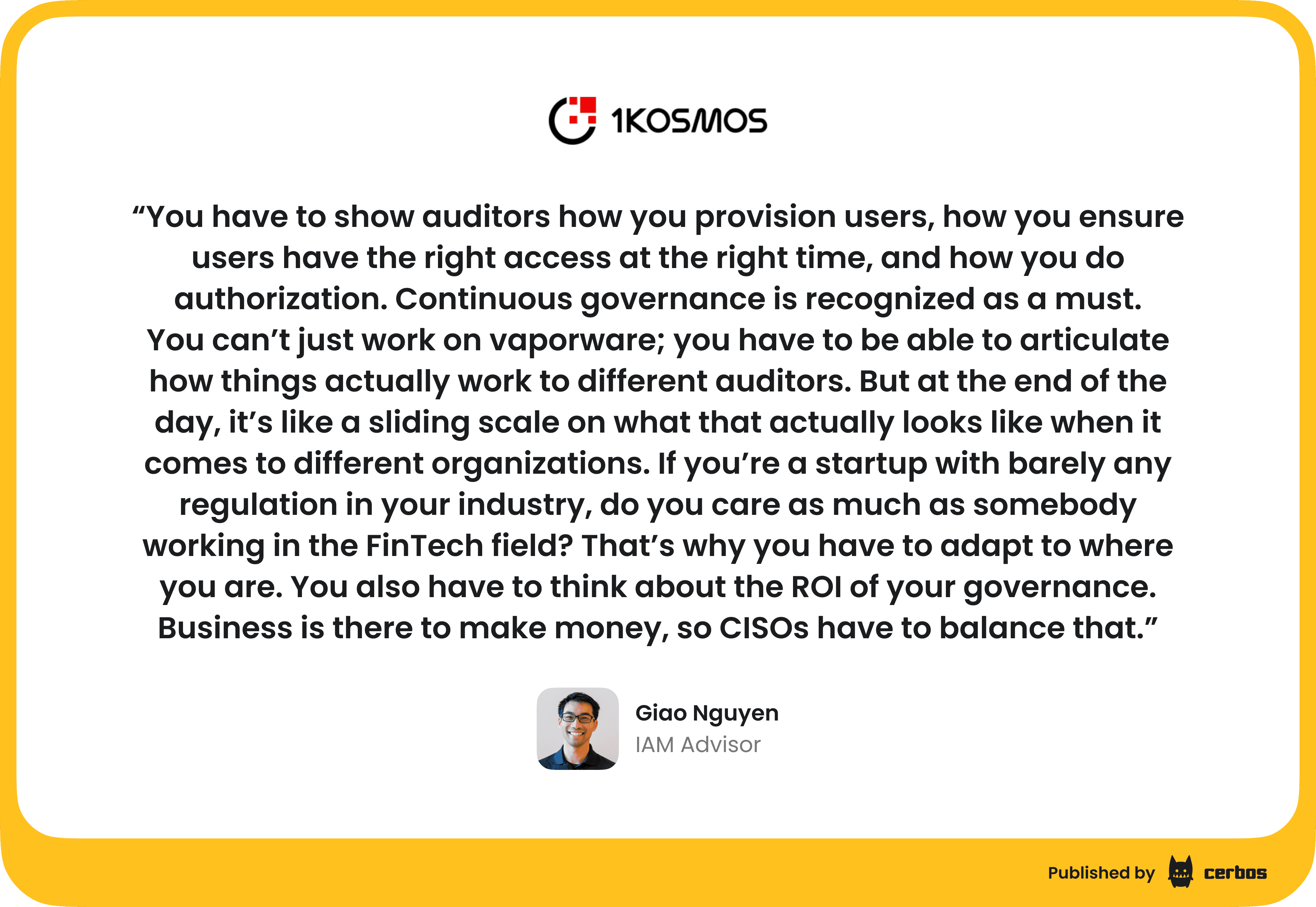 Giao quote - Proving compliance and continuous governance to auditors (1).png